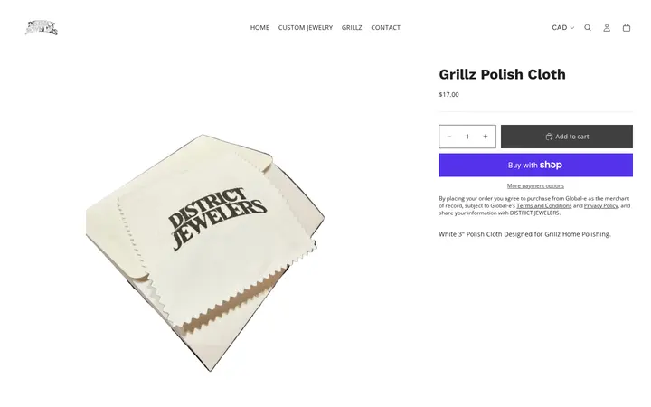 /products/grillz-polish-cloth — District Jewelers