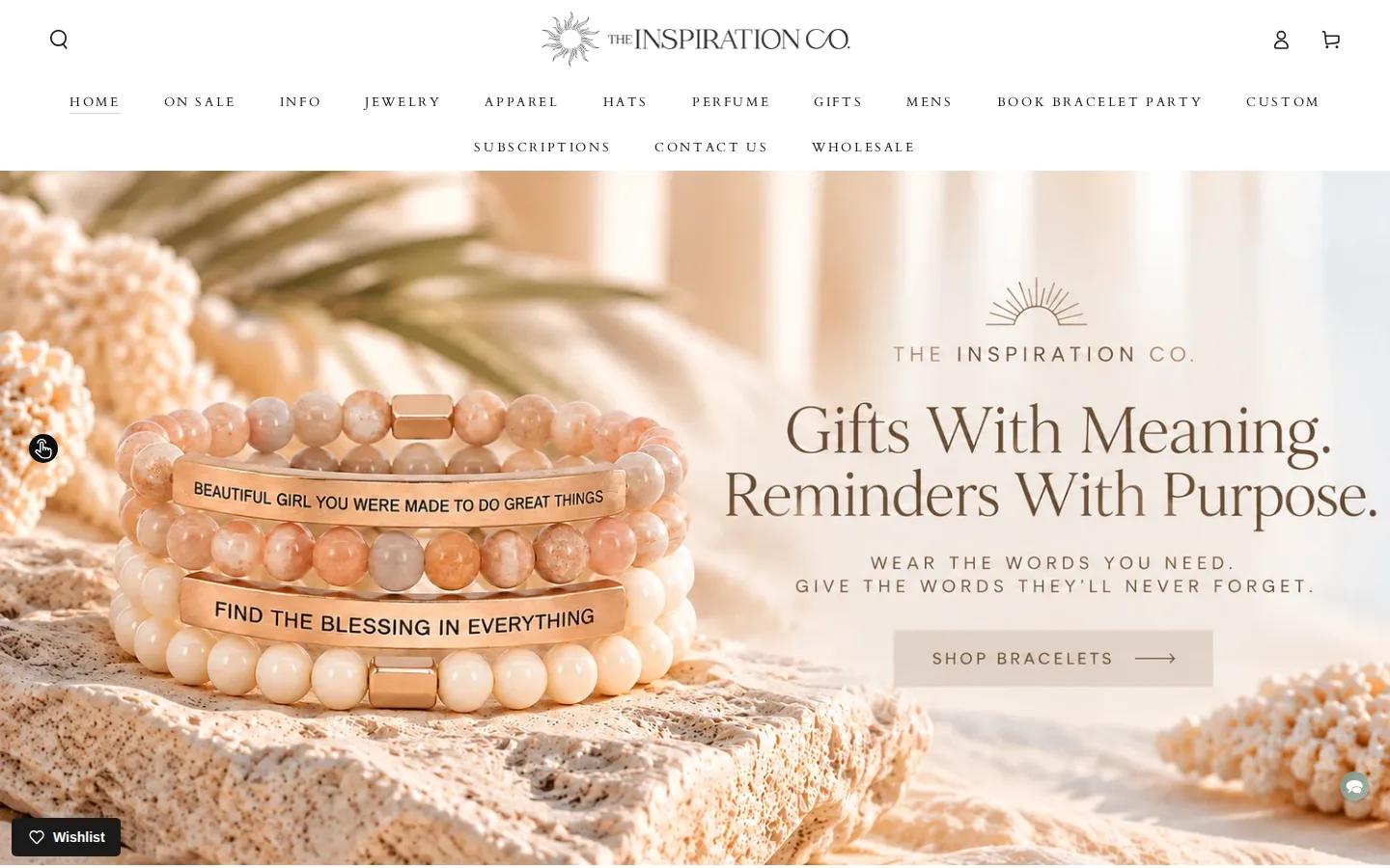 Captured website of The Inspiration Co. at Cherry Creek