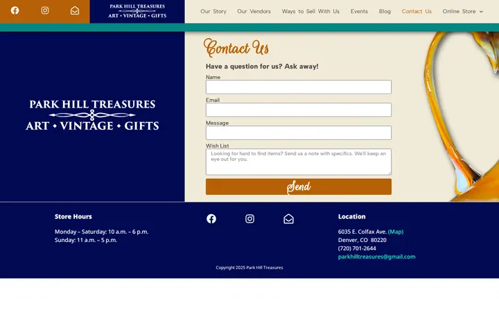/contact-us — Park Hill Treasures