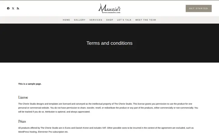 /terms-and-conditions — Mauzie's Fine Jewelry