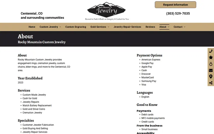 /about — Rocky Mountain Custom Jewelry