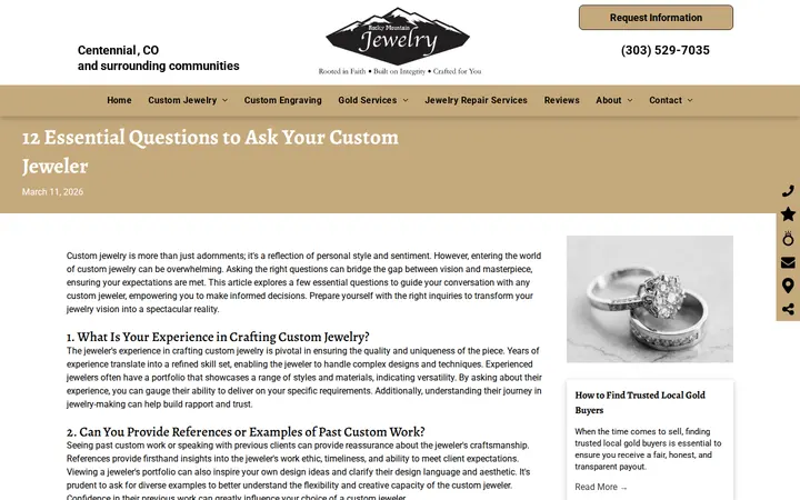 /12-essential-questions-to-ask-your-custom-jeweler — Rocky Mountain Custom Jewelry