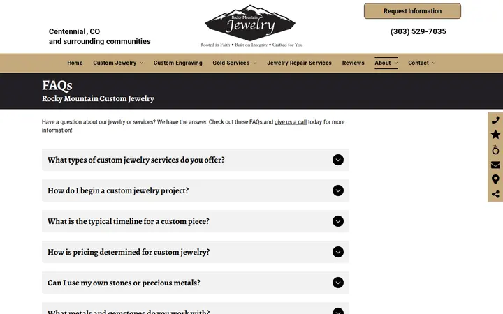 /faqs — Rocky Mountain Custom Jewelry