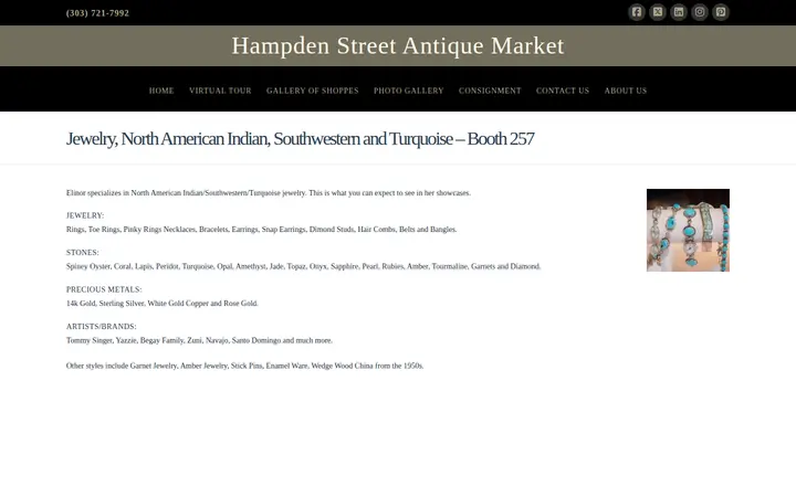 /jewelry-north-american-indian-booth-257 — Hampden Street Antique Market