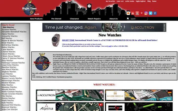 /rt/new.htm — Right Time Watches & Jewelry