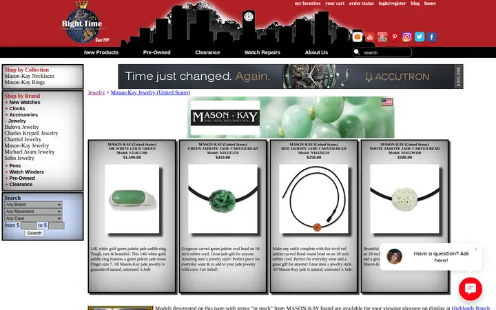 /rt/mason-kay/mason-kayjewelry.htm — Right Time Watches & Jewelry