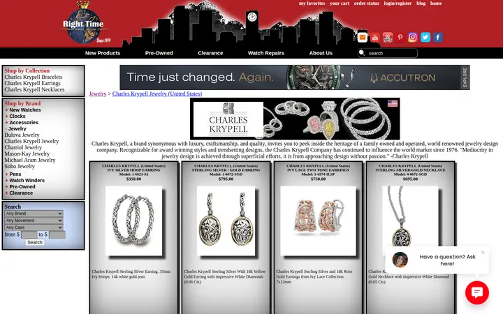 /rt/charles_krypell/charles_krypelljewelry.htm — Right Time Watches & Jewelry