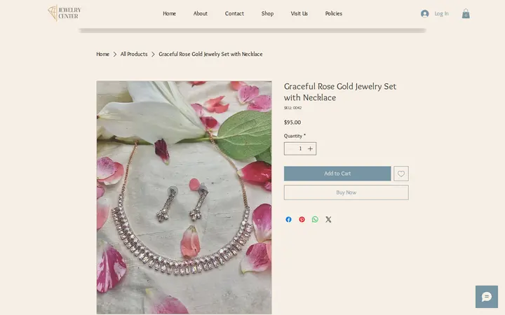 /product-page/graceful-rose-gold-jewelry-set-with-necklace — Jewelry Center