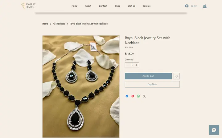 /product-page/royal-black-jewelry-set-with-necklace — Jewelry Center