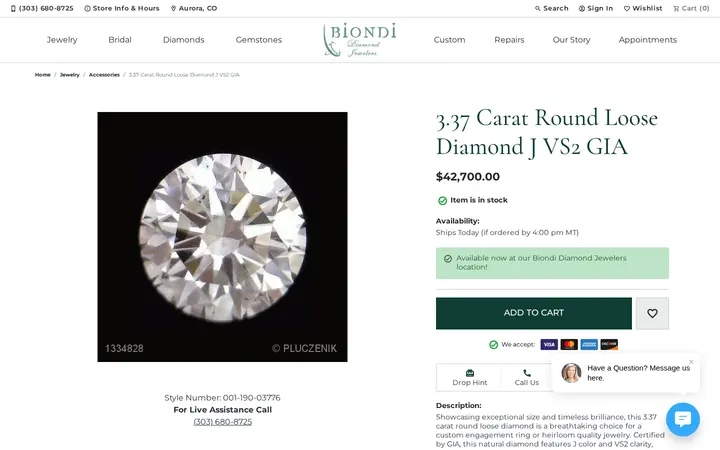 /jewelry-details/accessories/337-carat-round-loose-diamond-j-vs2-gia/2112799 — Biondi Diamond Jewelers