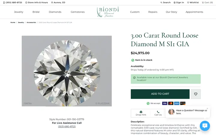 /jewelry-details/accessories/300-carat-round-loose-diamond-m-si1-gia/2112805 — Biondi Diamond Jewelers