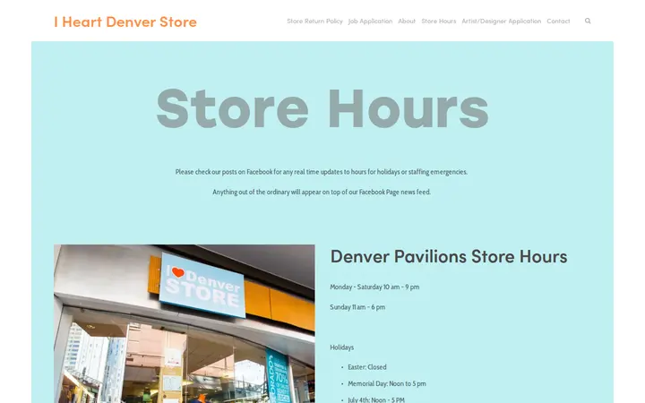 /storehours — I Heart Denver