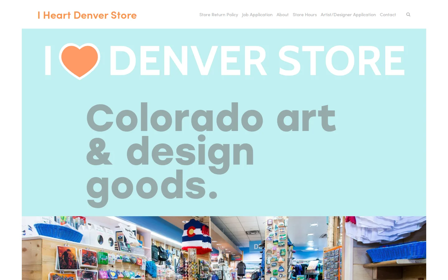 Captured website of I Heart Denver