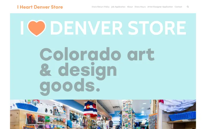 Website of I Heart Denver