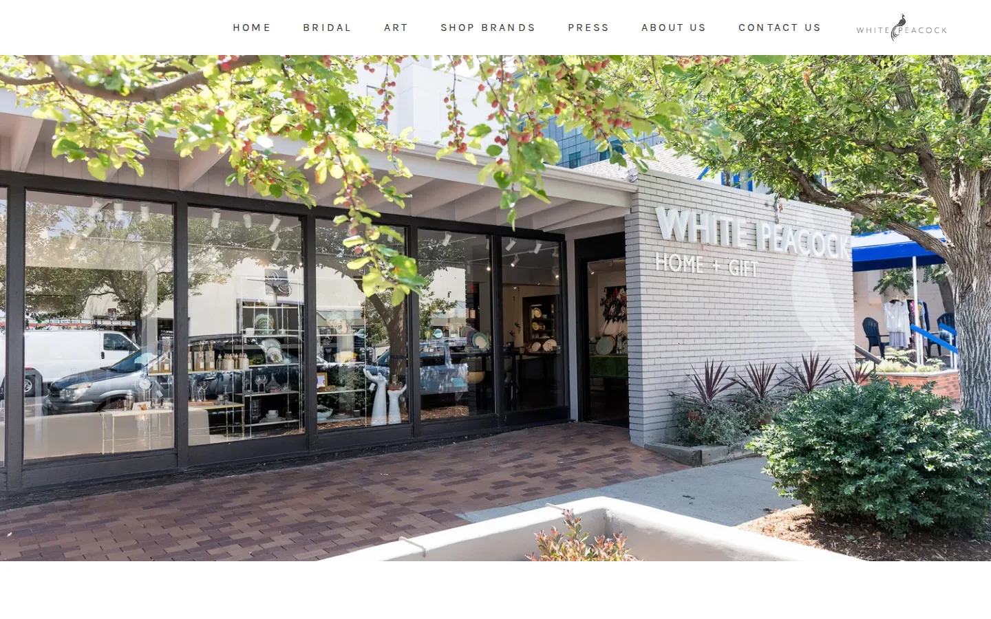 Captured website of White Peacock