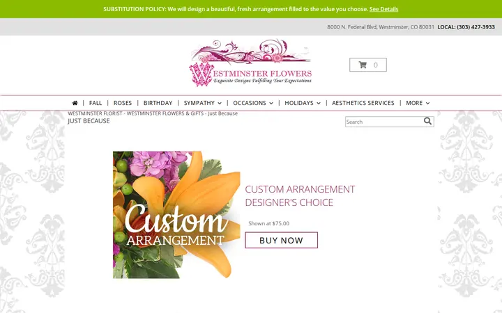 /any_occasion.php — Westminster Flowers and Gifts