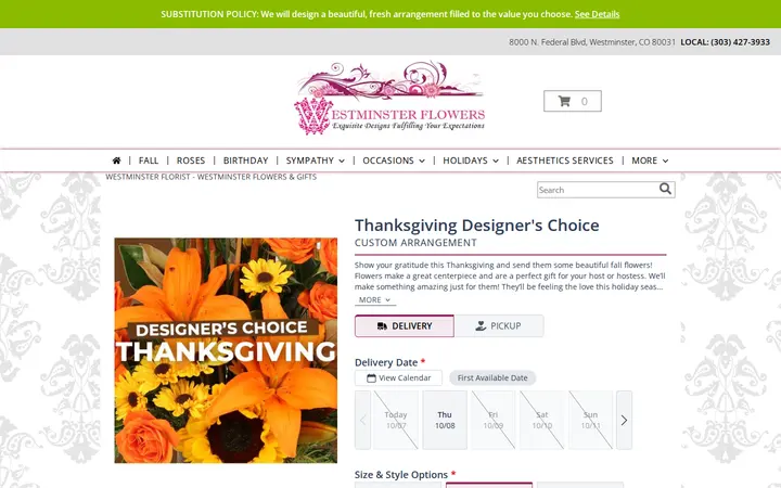 /product/dc071920/thanksgiving-designers-choice — Westminster Flowers and Gifts