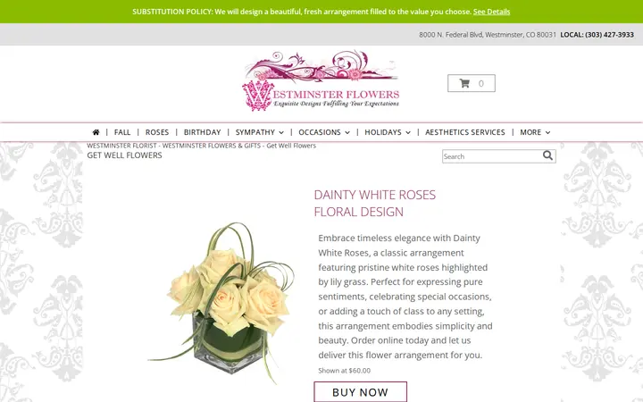 /get_well.php — Westminster Flowers and Gifts