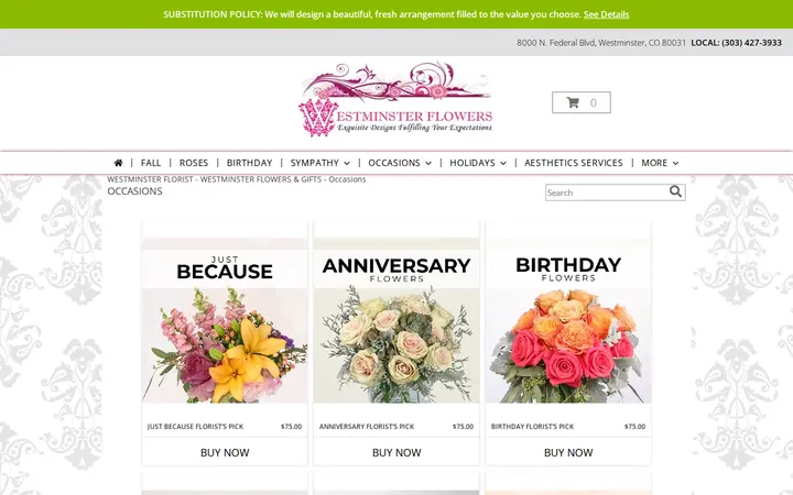 /all_occasions.php — Westminster Flowers and Gifts