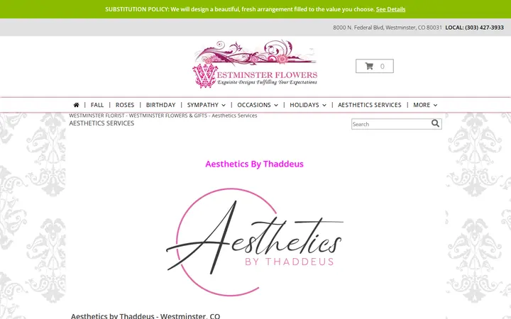 /aesthetics-services — Westminster Flowers and Gifts