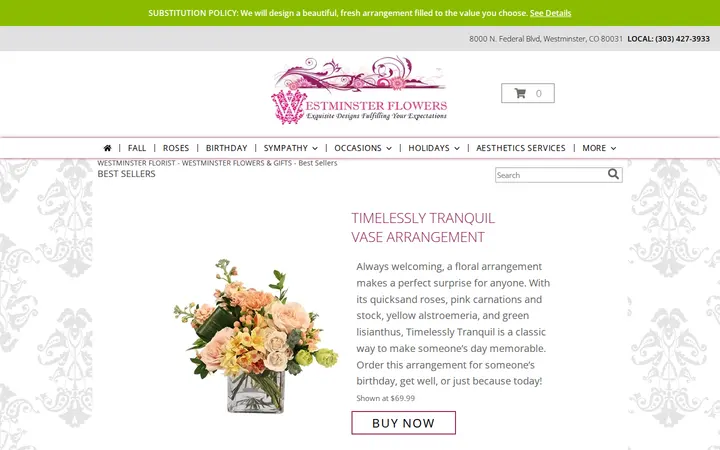 /best-sellers.php — Westminster Flowers and Gifts