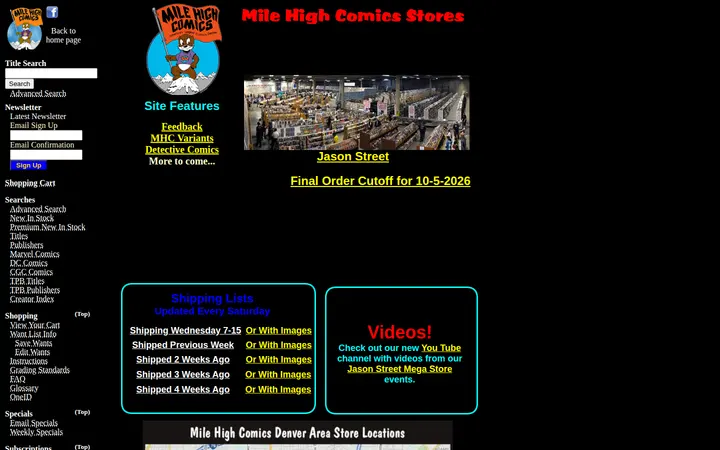 /stores — Mile High Comics - Jason Street Mega Store