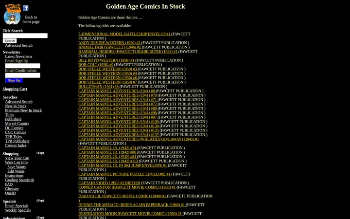/golden-age-fawcett-publication.html — Mile High Comics - Jason Street Mega Store