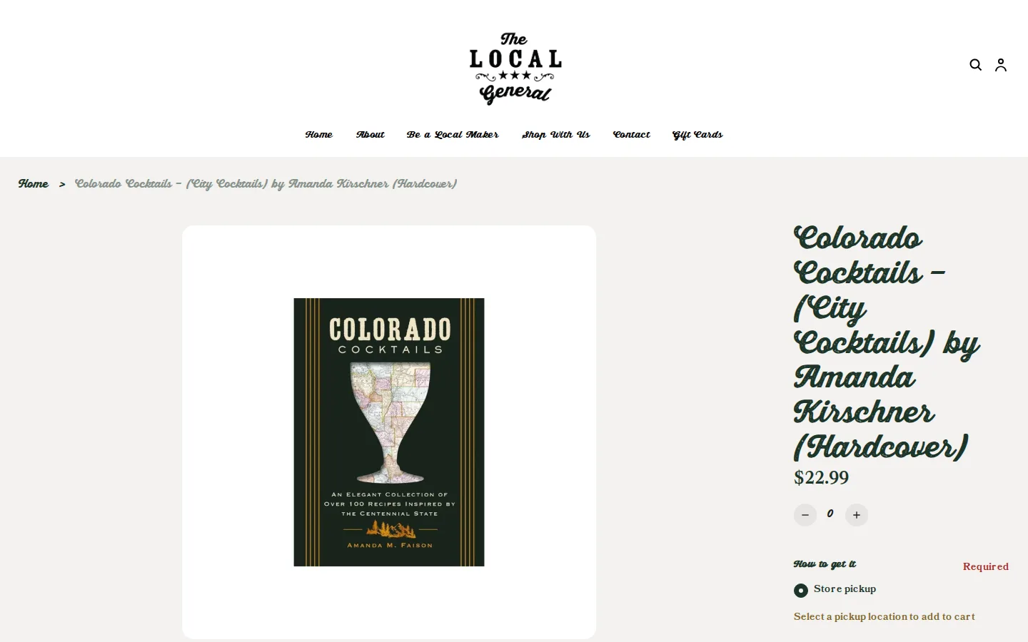 Captured website of The Local General