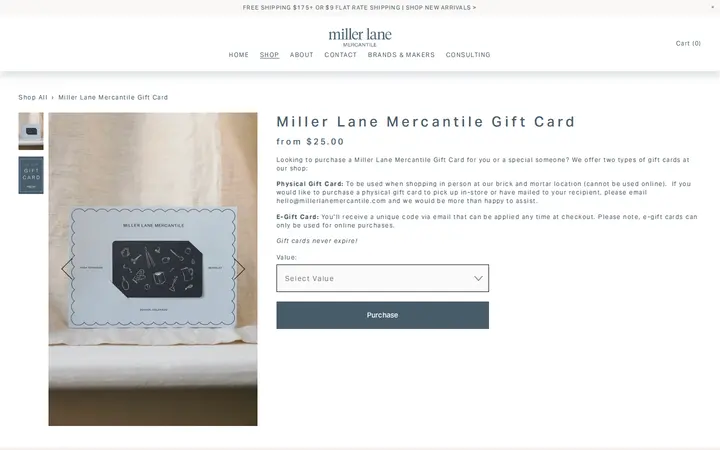 /shop-all/p/miller-lane-mercantile-gift-card — Miller Lane Mercantile