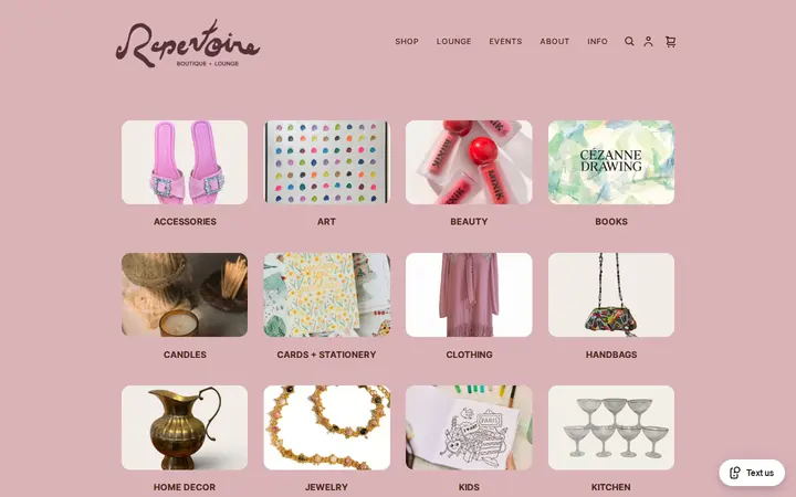 /s/shop — Repertoire