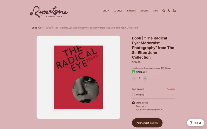 /product/book-the-radical-eye-modernist-photography-from-the-sir-elton-john-collection/CPPGB2XH7L4KCN7EGZJTH555 — Repertoire