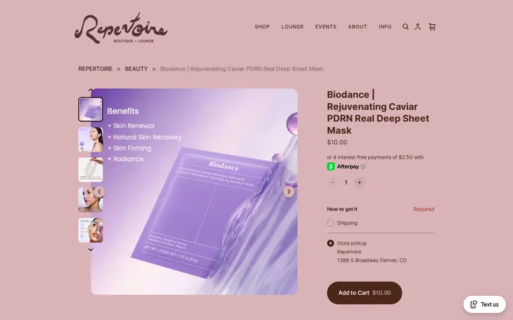 /product/biodance-rejuvenating-caviar-pdrn-real-deep-sheet-mask/NQBQDQQPRMBEGN2LM32SM6XX — Repertoire