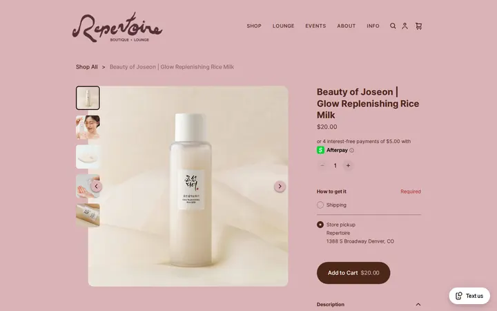 /product/beauty-of-joseon-glow-replenishing-rice-milk/FTZUZFJ5P6FV6XOVC3AORDTV — Repertoire