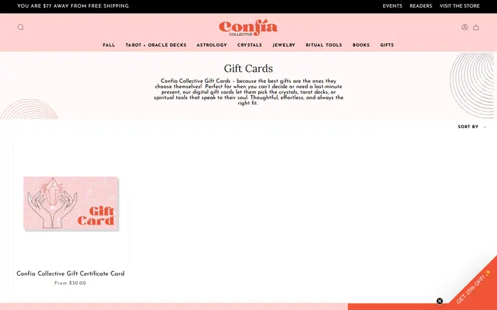 /collections/gift-cards — Confía Collective