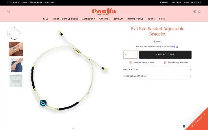 /collections/jewelry/products/evil-eye-beaded-bracelet-in-turquoise-white — Confía Collective