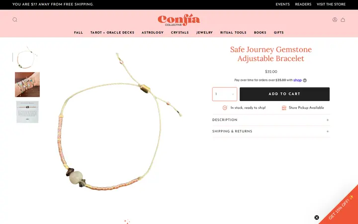 /collections/jewelry/products/safe-journey-beaded-bracelet — Confía Collective