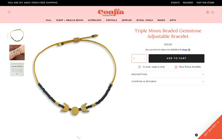 /collections/jewelry/products/triple-moon-beaded-bracelet — Confía Collective