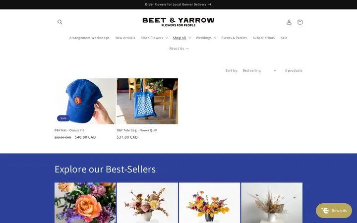/collections/bags-totes-hats — Beet & Yarrow Florist