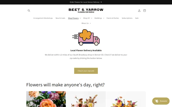 /collections/flowers-1 — Beet & Yarrow Florist