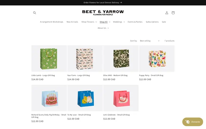 /collections/gift-bags-gift-wrap — Beet & Yarrow Florist