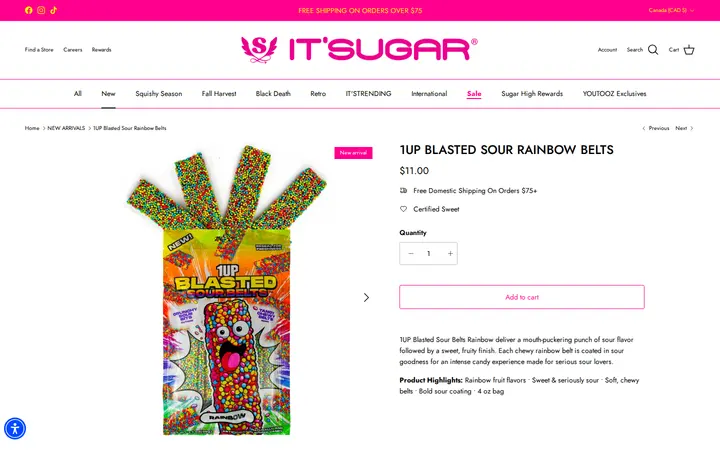 /collections/new-arrivals/products/1up-blasted-sour-belts-rainbow-4oz — IT'SUGAR Denver Pavilions