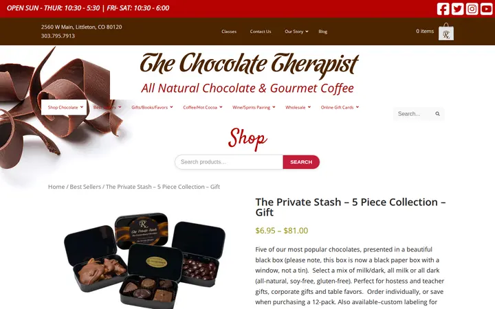 /product/5-piece-chocolate-gift-collection — The Chocolate Therapist