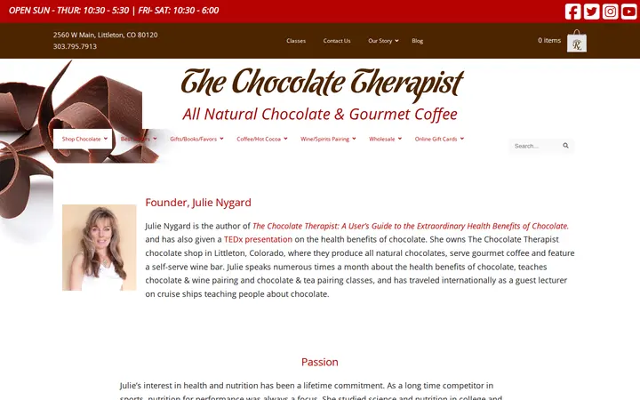 /our-story-the-chocolate-therapist/julie-nygard-founder-of-the-chocolate-therapist — The Chocolate Therapist