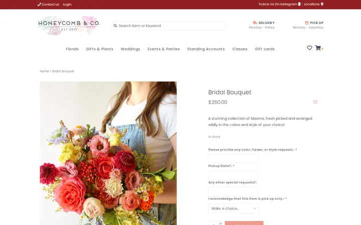 /bridal-bouquet.html — Honeycomb & Co.
