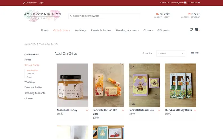 /gifts-plants/add-on-gifts — Honeycomb & Co.