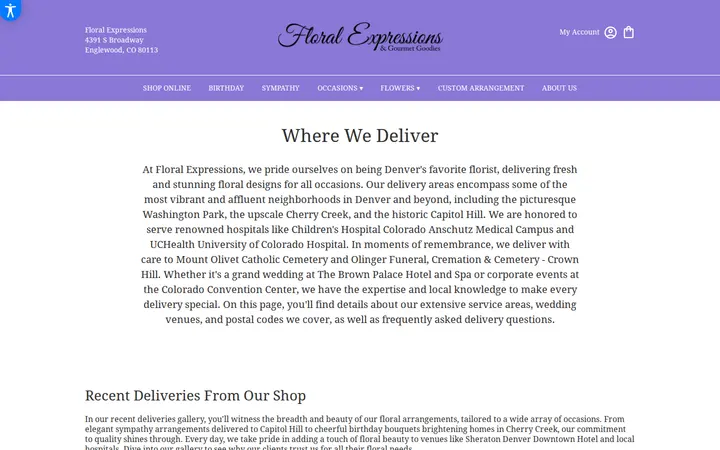 /where-we-deliver — Floral Expressions