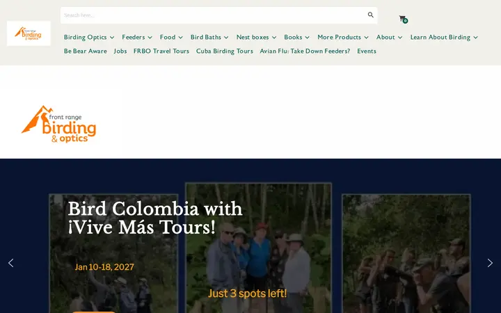 Website of The Front Range Birding Company
