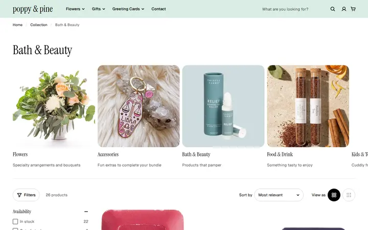 /collections/bath-beauty — poppy & pine