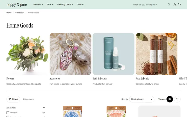 /collections/home-goods — poppy & pine