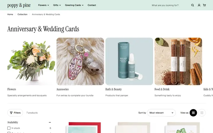/collections/anniversary-wedding-cards — poppy & pine
